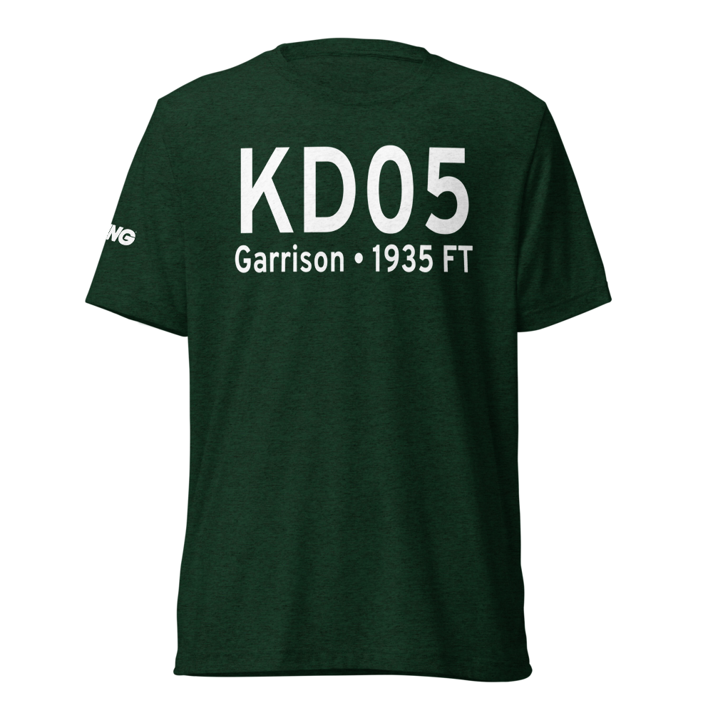 Garrison Municipal Airport (KD05) ICAO Tri-blend T-Shirt 