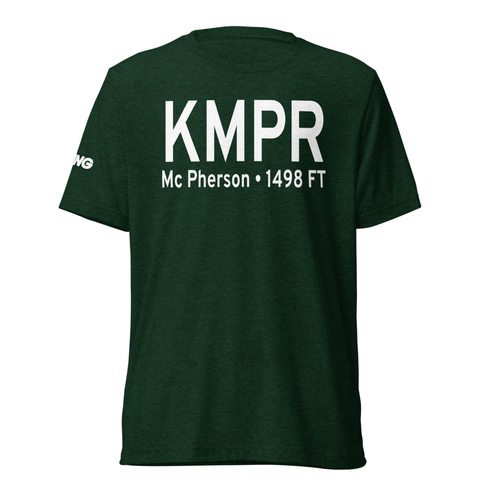 Mc Pherson Airport (KMPR) ICAO Tri-blend T-Shirt 