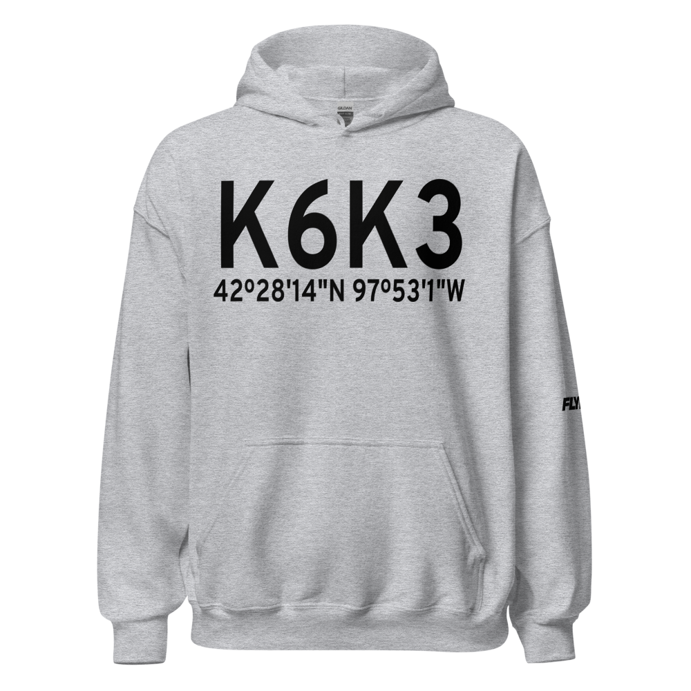 Creighton Municipal Airport (K6K3) ICAO Hoodie Sweatshirt 