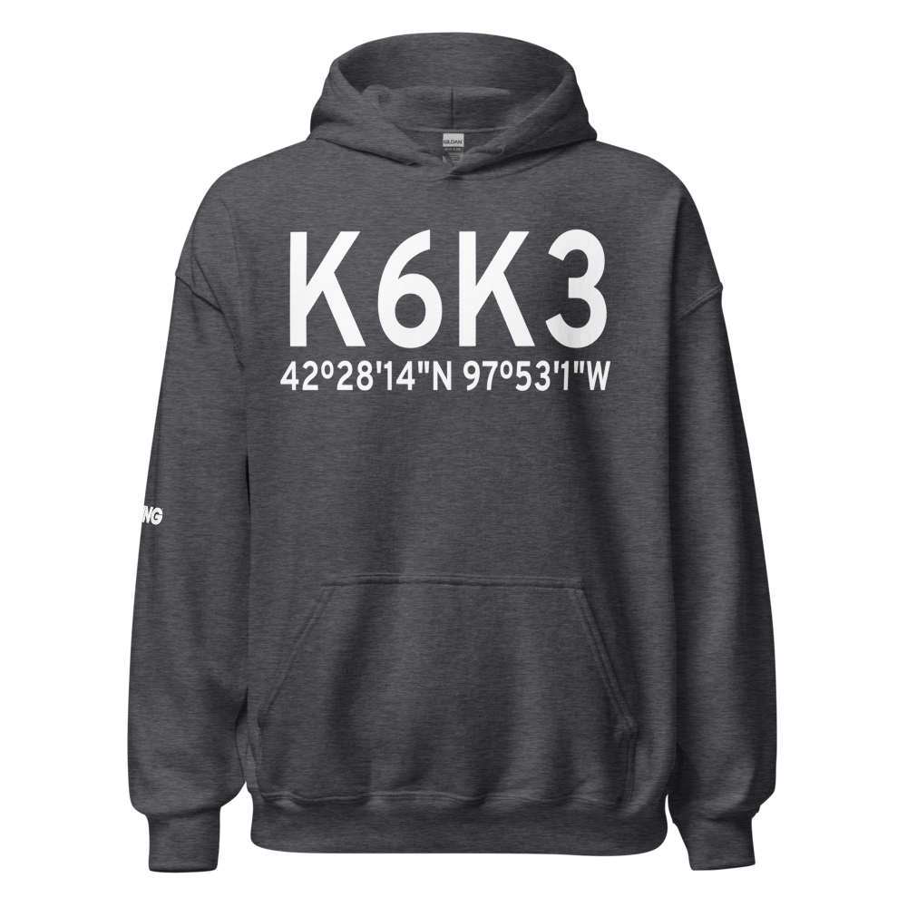 Creighton Municipal Airport (K6K3) ICAO Hoodie Sweatshirt 