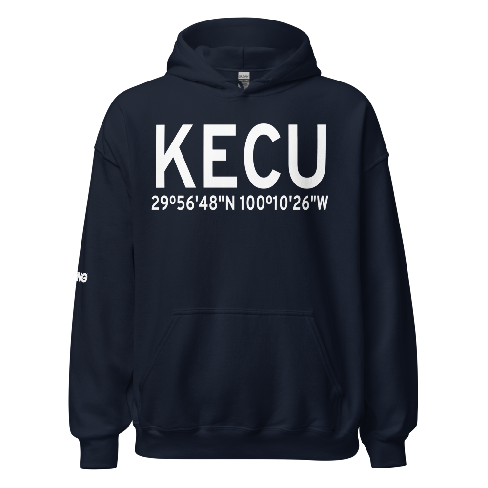 Edwards County Airport (KECU) ICAO Hoodie Sweatshirt 