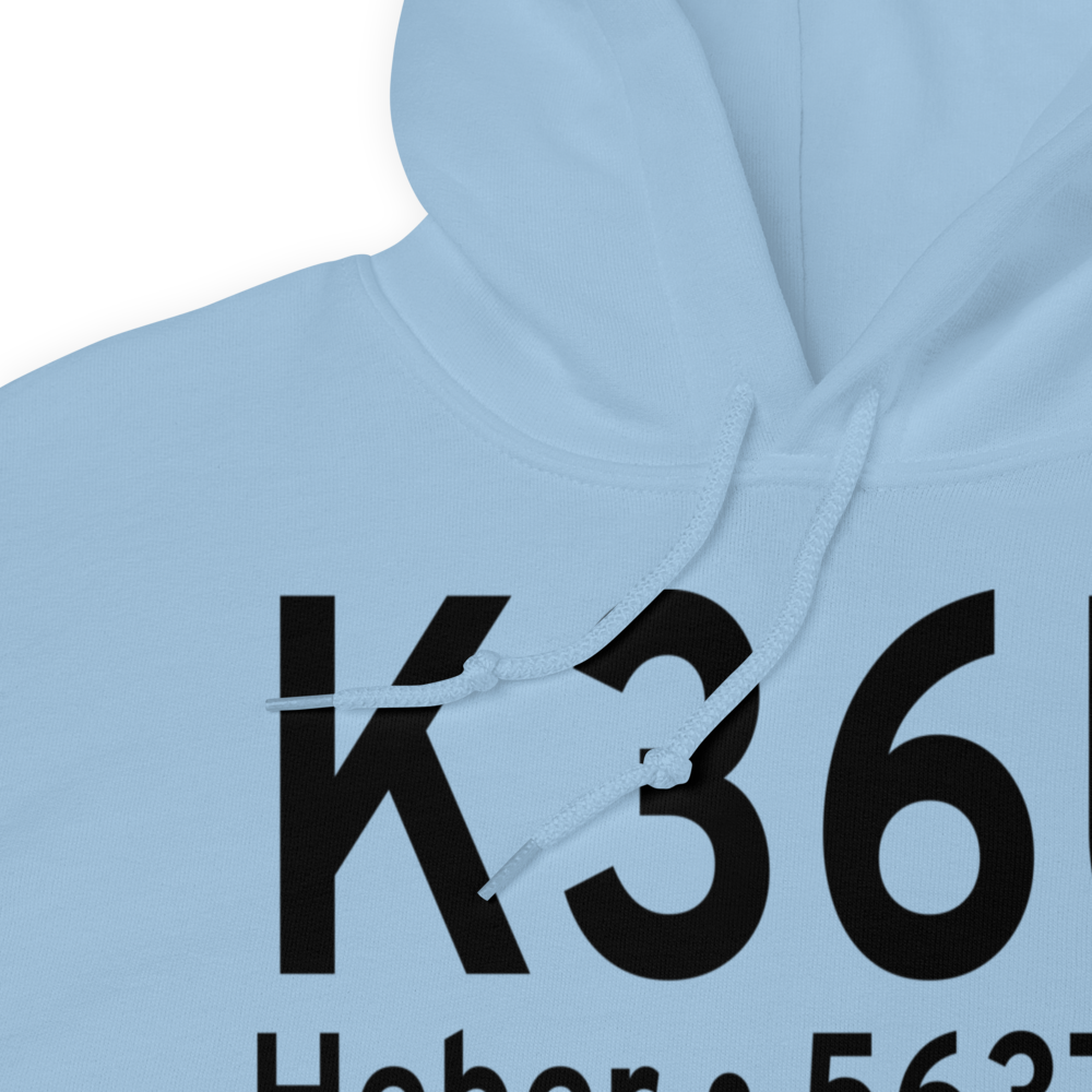Heber Valley Airport (K36U) ICAO Hoodie Sweatshirt 