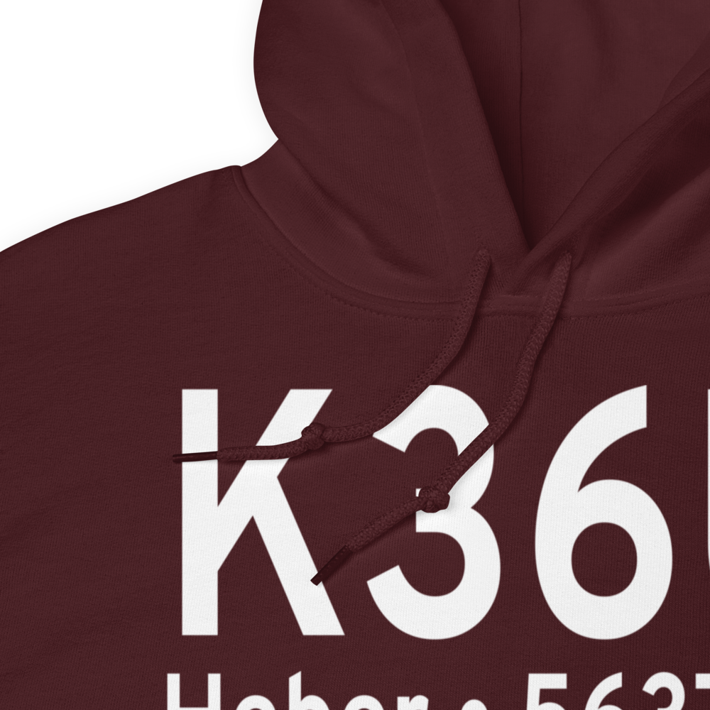 Heber Valley Airport (K36U) ICAO Hoodie Sweatshirt 