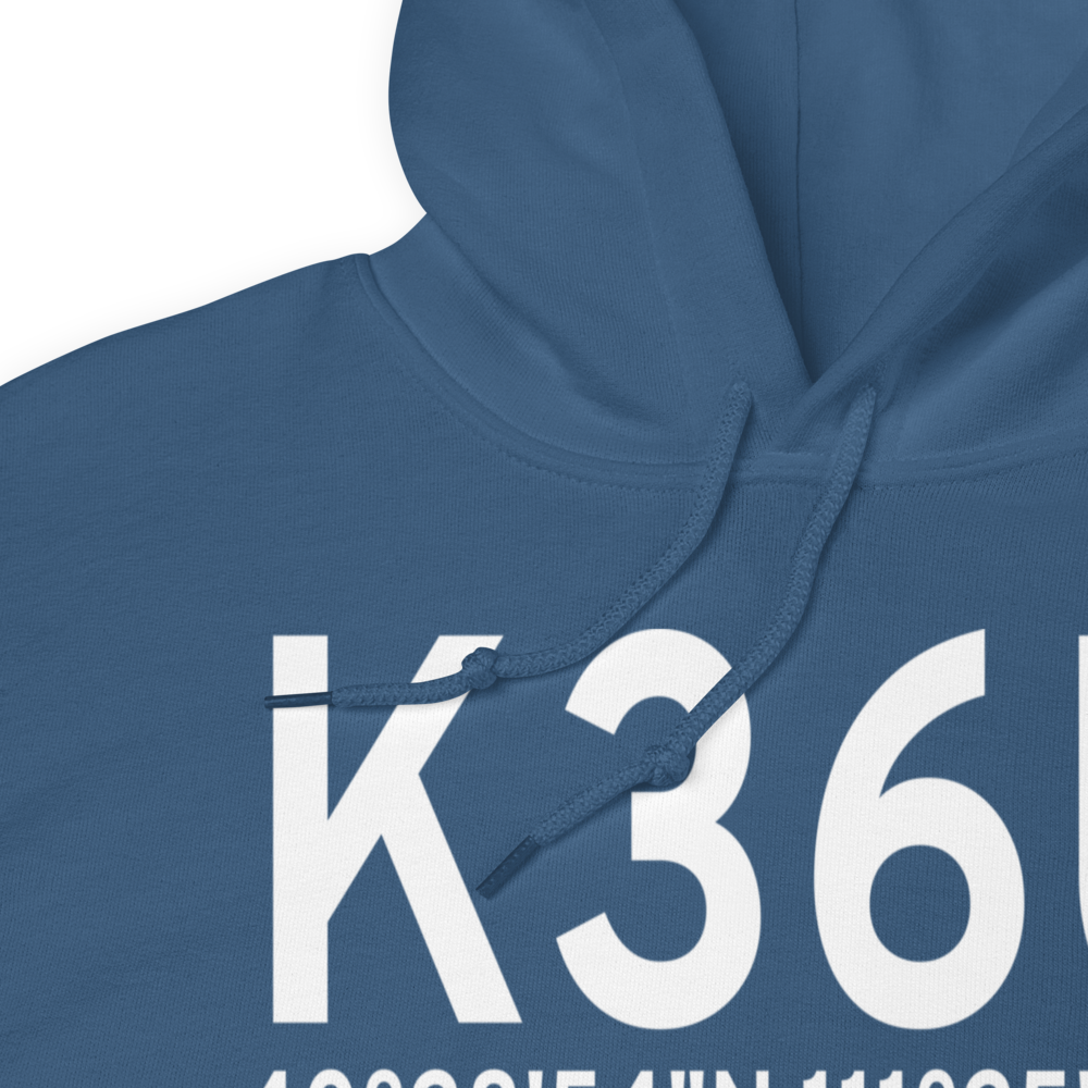 Heber Valley Airport (K36U) ICAO Hoodie Sweatshirt 