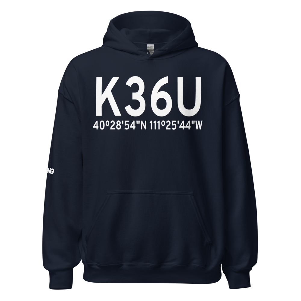 Heber Valley Airport (K36U) ICAO Hoodie Sweatshirt 