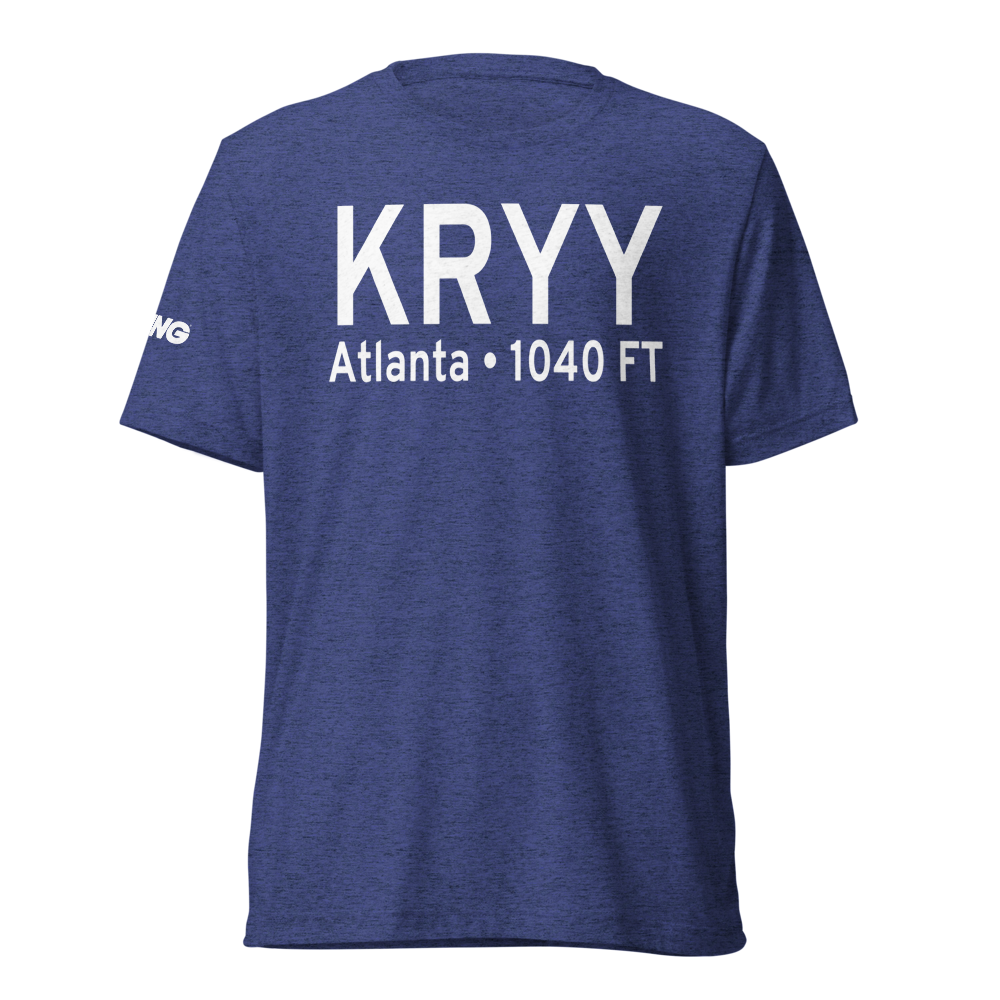 Cobb County-Mc Collum Field (KRYY) ICAO Tri-blend T-Shirt 