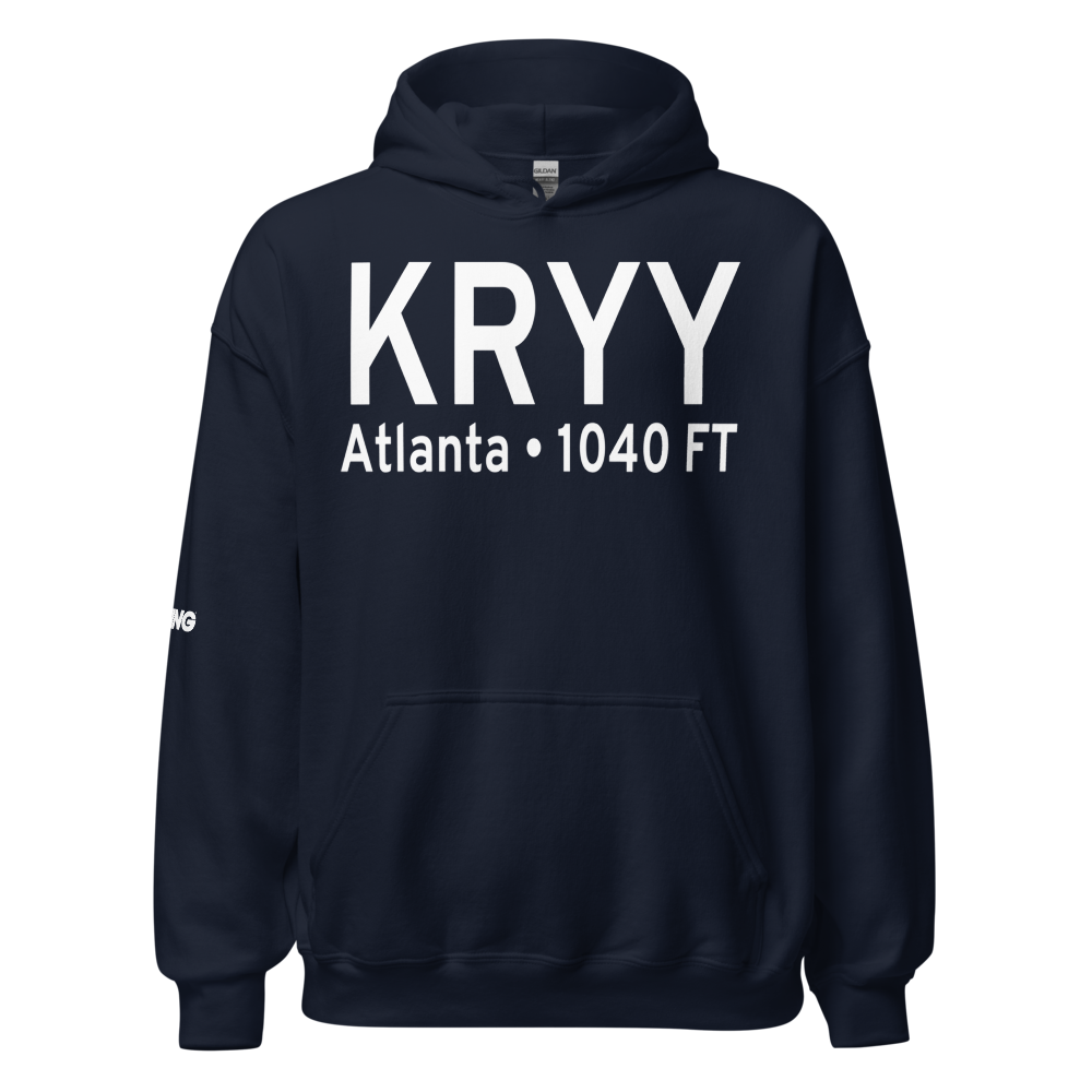 Cobb County-Mc Collum Field (KRYY) ICAO Hoodie Sweatshirt 