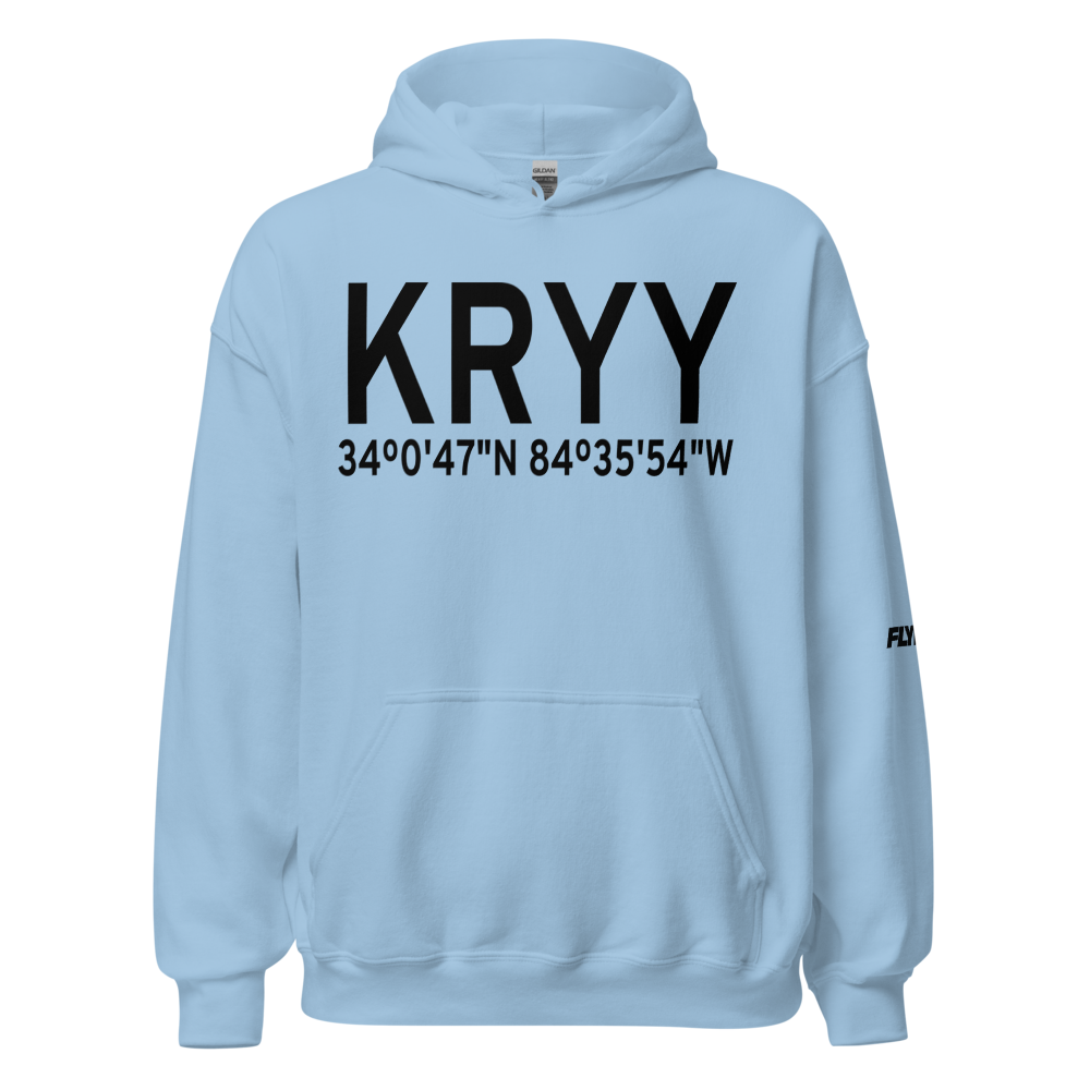 Cobb County-Mc Collum Field (KRYY) ICAO Hoodie Sweatshirt 