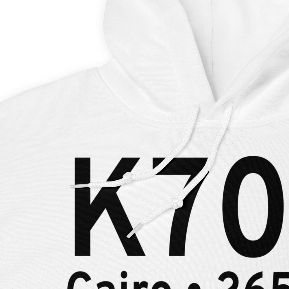 Cairo Grady County Airport (K70J) ICAO Hoodie Sweatshirt 