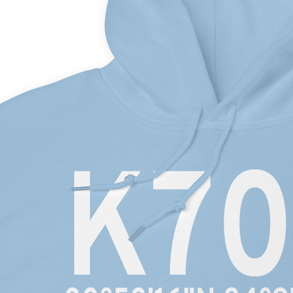 Cairo Grady County Airport (K70J) ICAO Hoodie Sweatshirt 