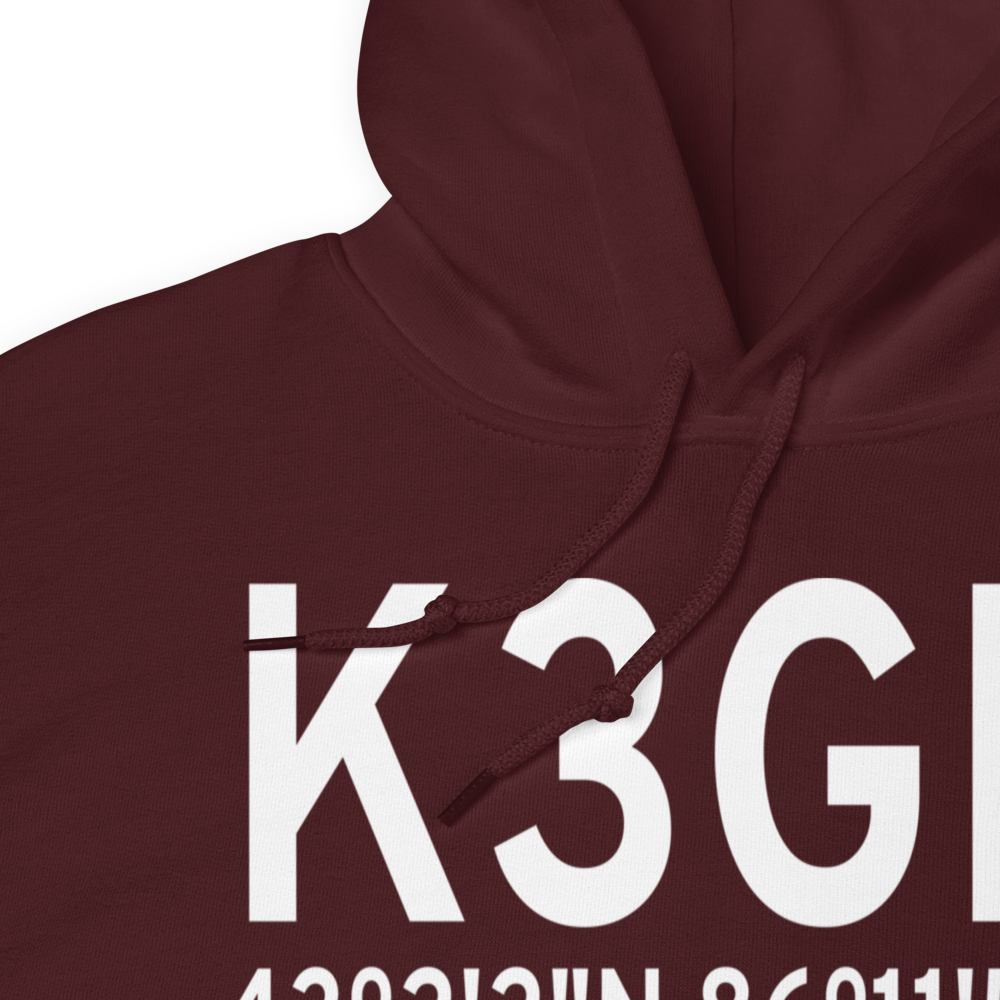 Grand Haven Memorial Airpark (K3GM) ICAO Hoodie Sweatshirt 