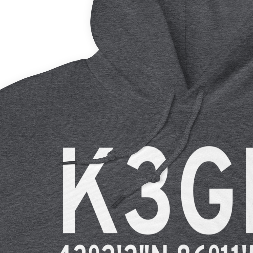 Grand Haven Memorial Airpark (K3GM) ICAO Hoodie Sweatshirt 
