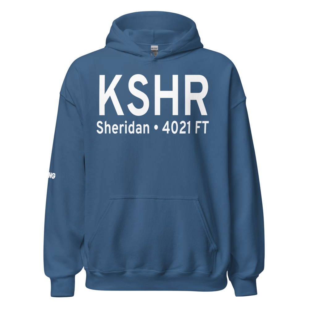 Sheridan County Airport (KSHR) ICAO Hoodie Sweatshirt 