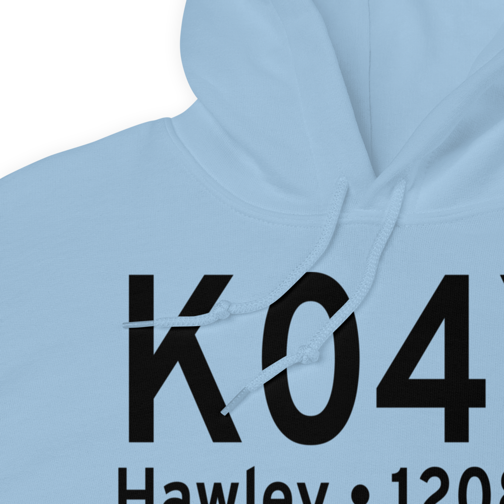 Hawley Municipal Airport (K04Y) ICAO Hoodie Sweatshirt 