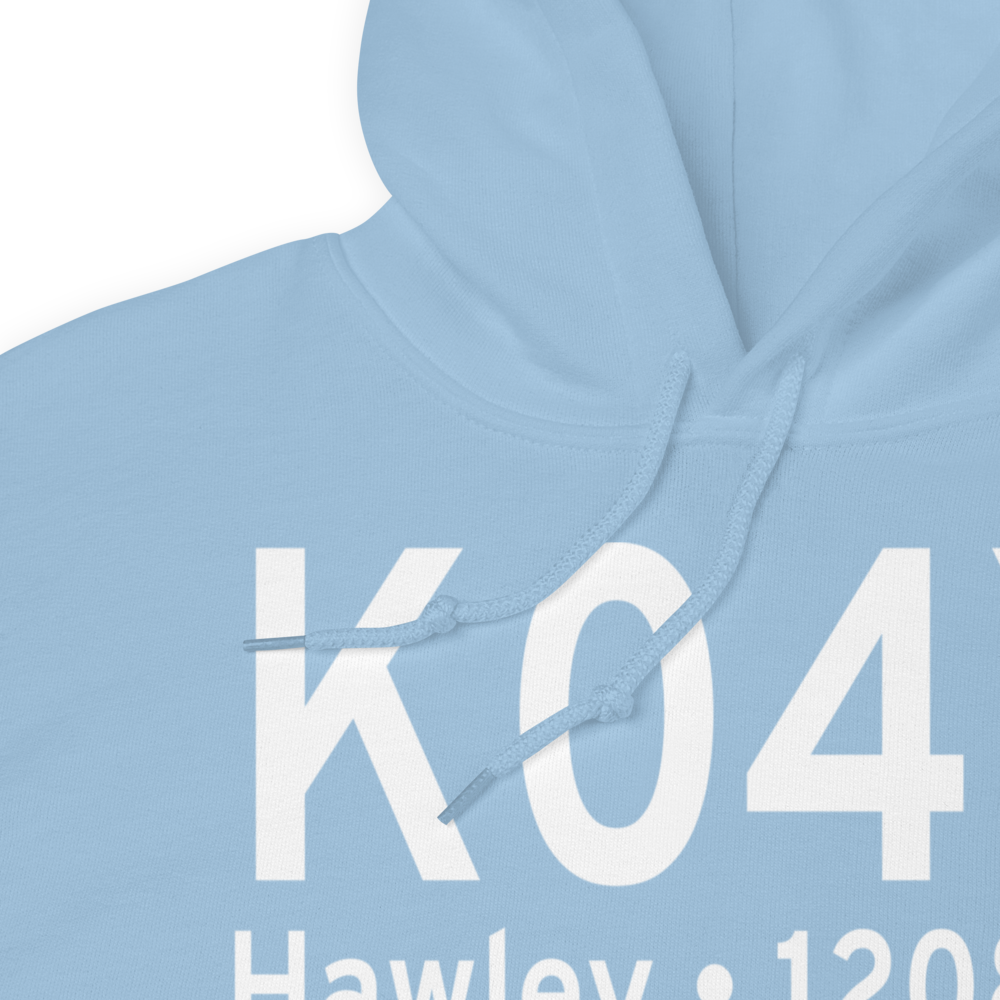 Hawley Municipal Airport (K04Y) ICAO Hoodie Sweatshirt 