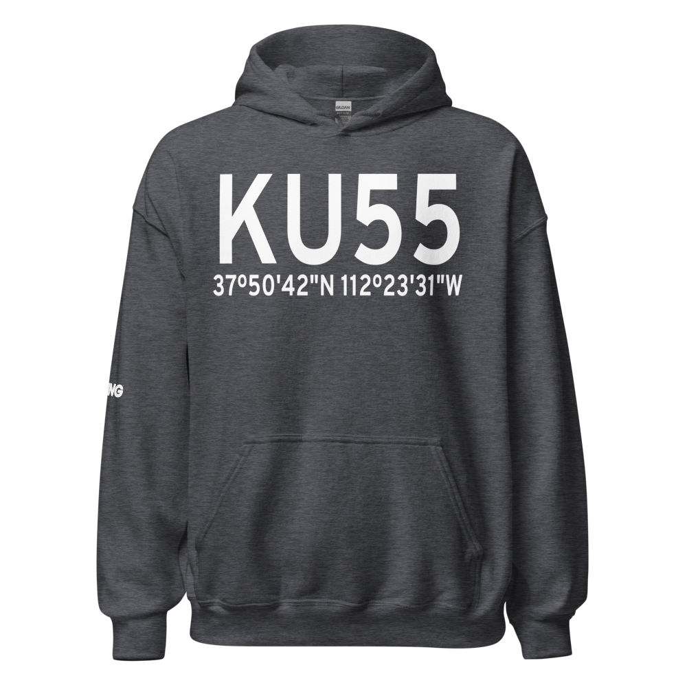 Panguitch Municipal Airport (KU55) ICAO Hoodie Sweatshirt 