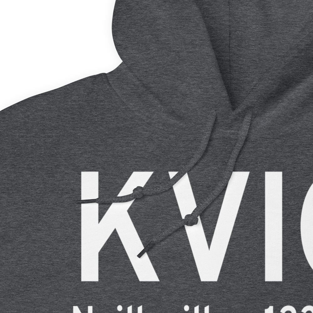 Neillsville Municipal Airport (KVIQ) ICAO Hoodie Sweatshirt 