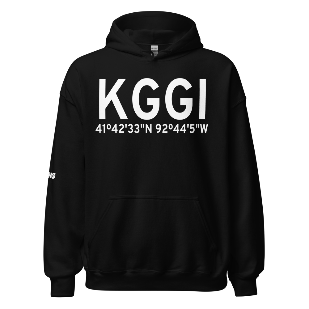 Grinnell Regional Airport (KGGI) ICAO Hoodie Sweatshirt 