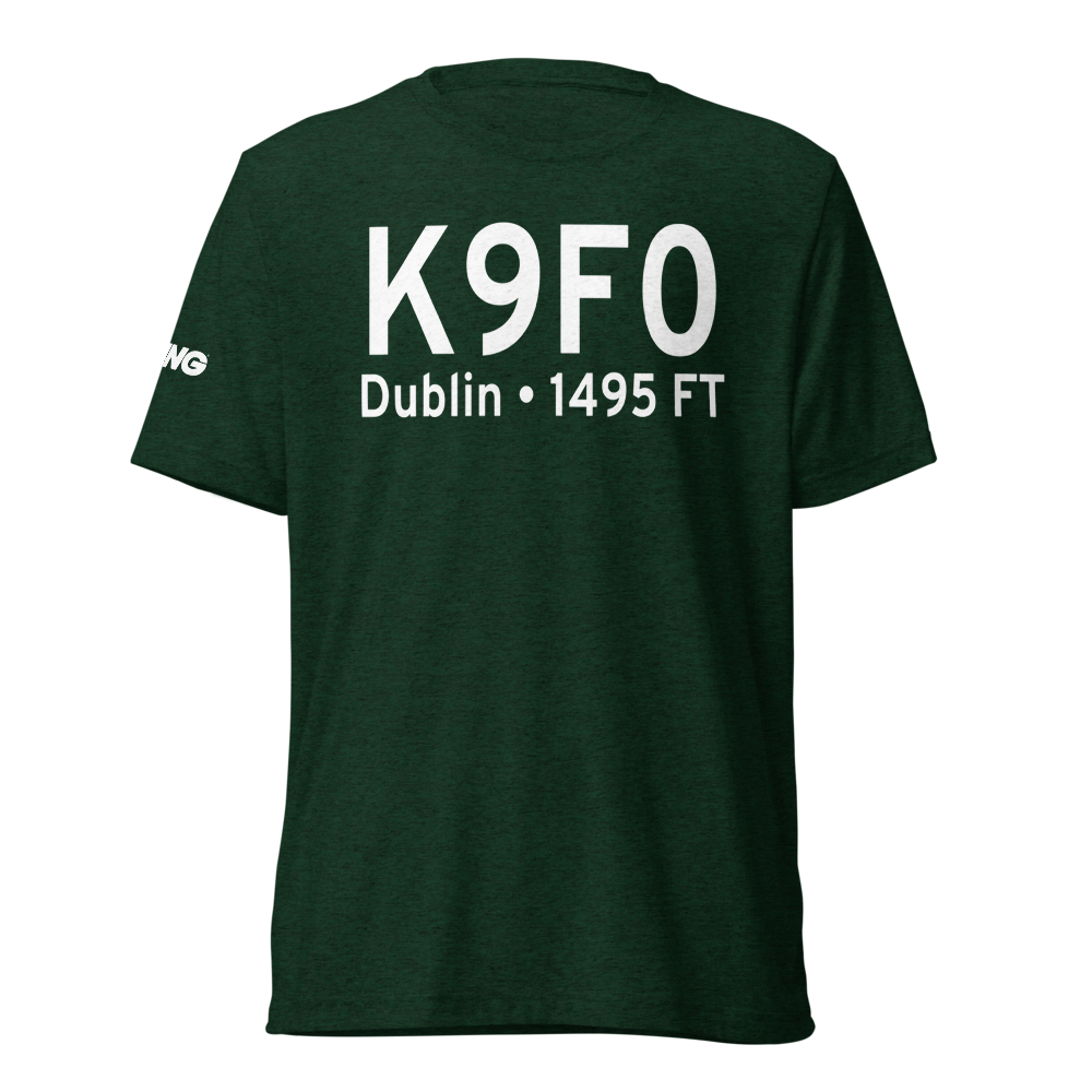 Dublin Municipal Airport (K9F0) ICAO Tri-blend T-Shirt 