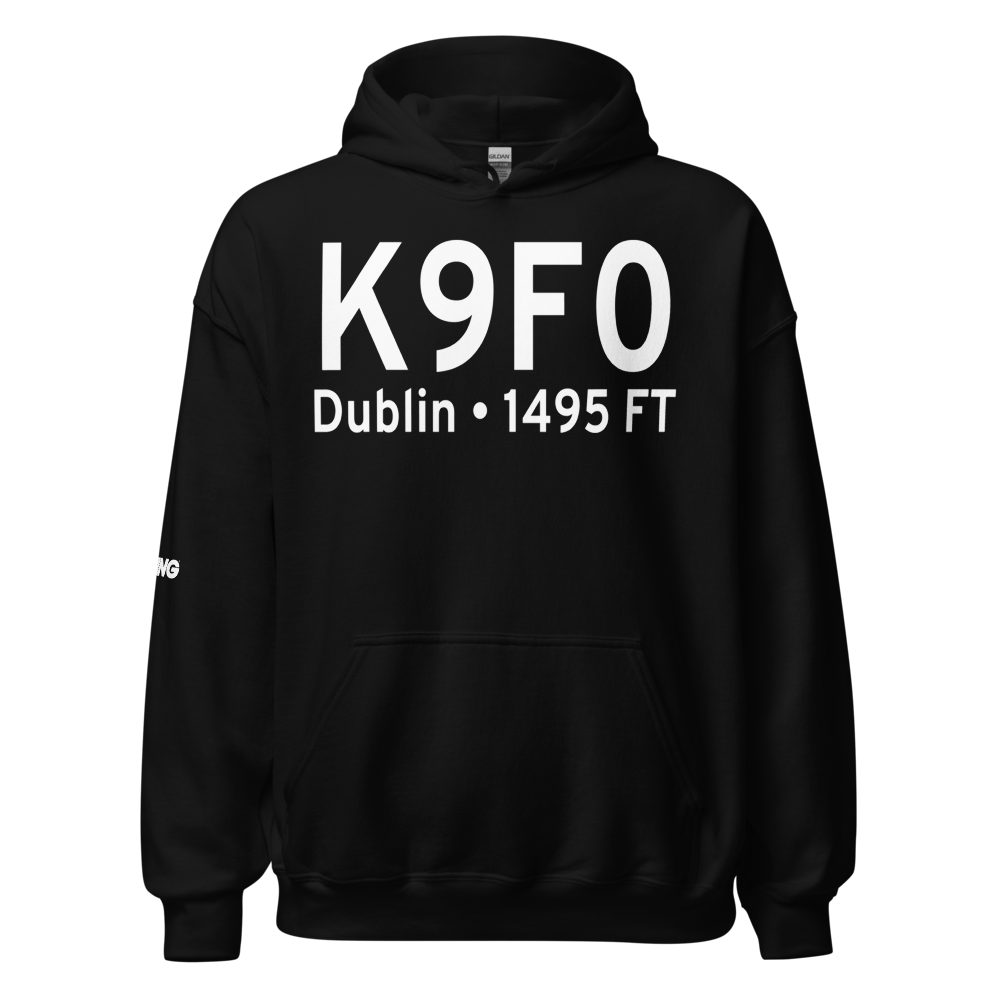 Dublin Municipal Airport (K9F0) ICAO Hoodie Sweatshirt 
