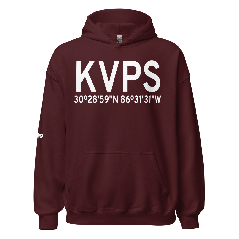 Destin-Ft Walton Beach Airport (KVPS) ICAO Hoodie Sweatshirt 