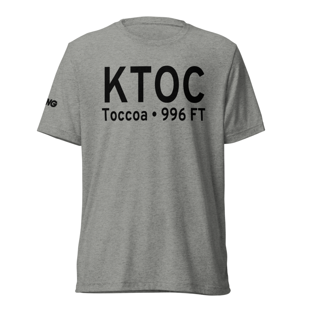 Toccoa Airport - R.G. Letourneau Field (KTOC) ICAO Tri-blend T-Shirt 