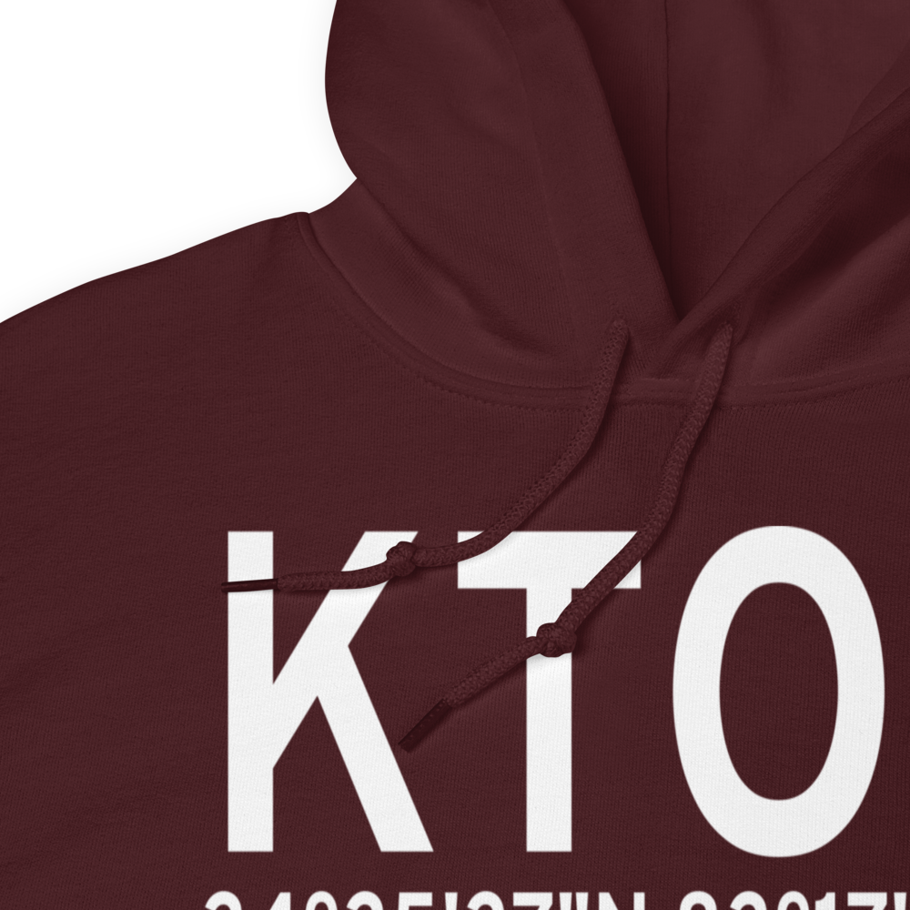 Toccoa Airport - R.G. Letourneau Field (KTOC) ICAO Hoodie Sweatshirt 
