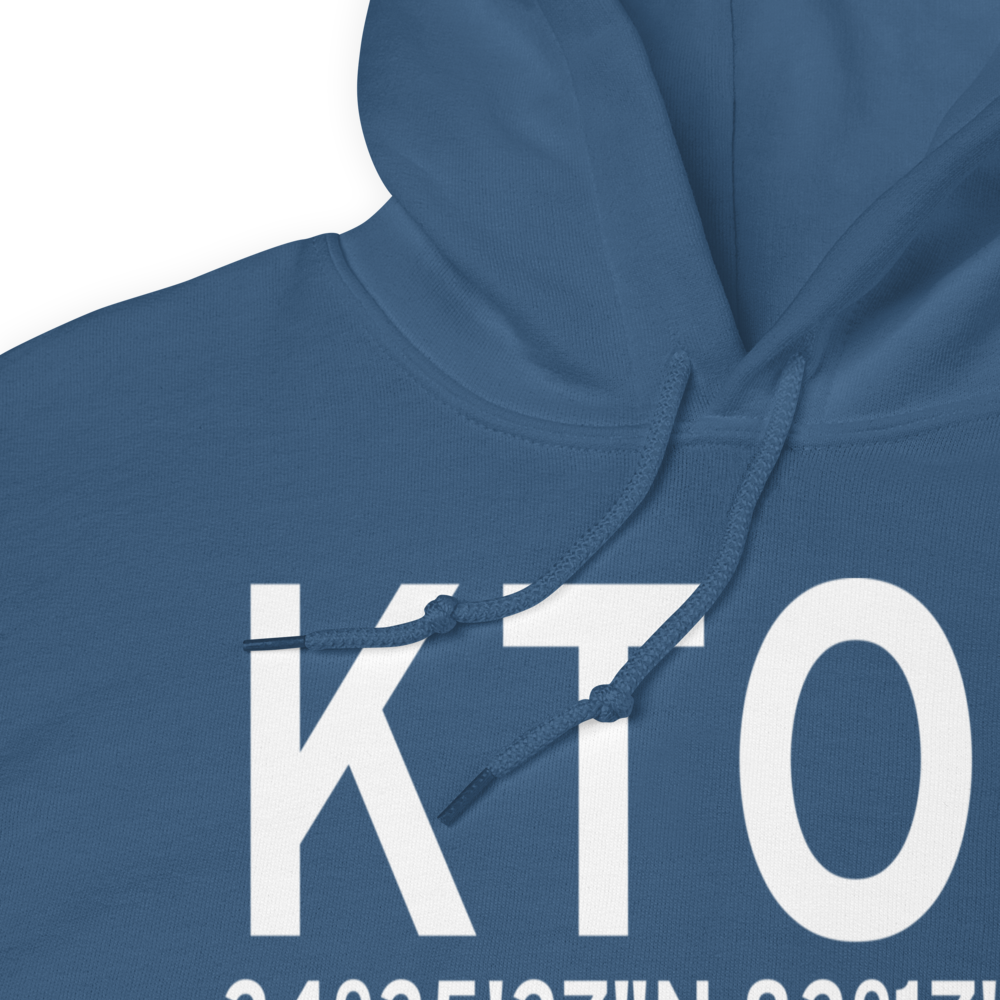 Toccoa Airport - R.G. Letourneau Field (KTOC) ICAO Hoodie Sweatshirt 