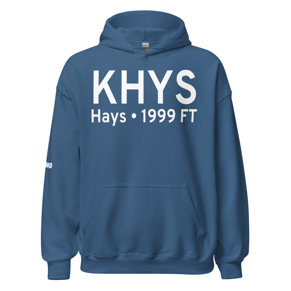 Hays Regional Airport (KHYS) ICAO Hoodie Sweatshirt 