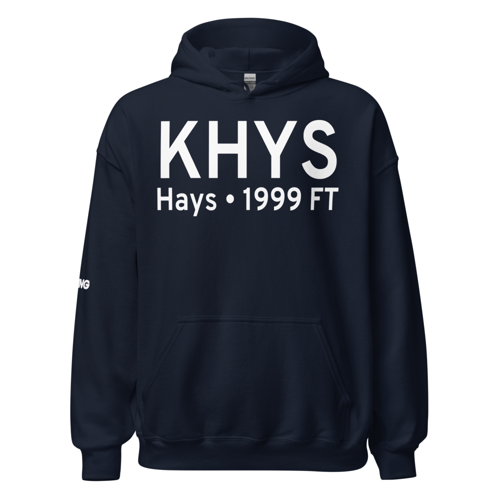 Hays Regional Airport (KHYS) ICAO Hoodie Sweatshirt 