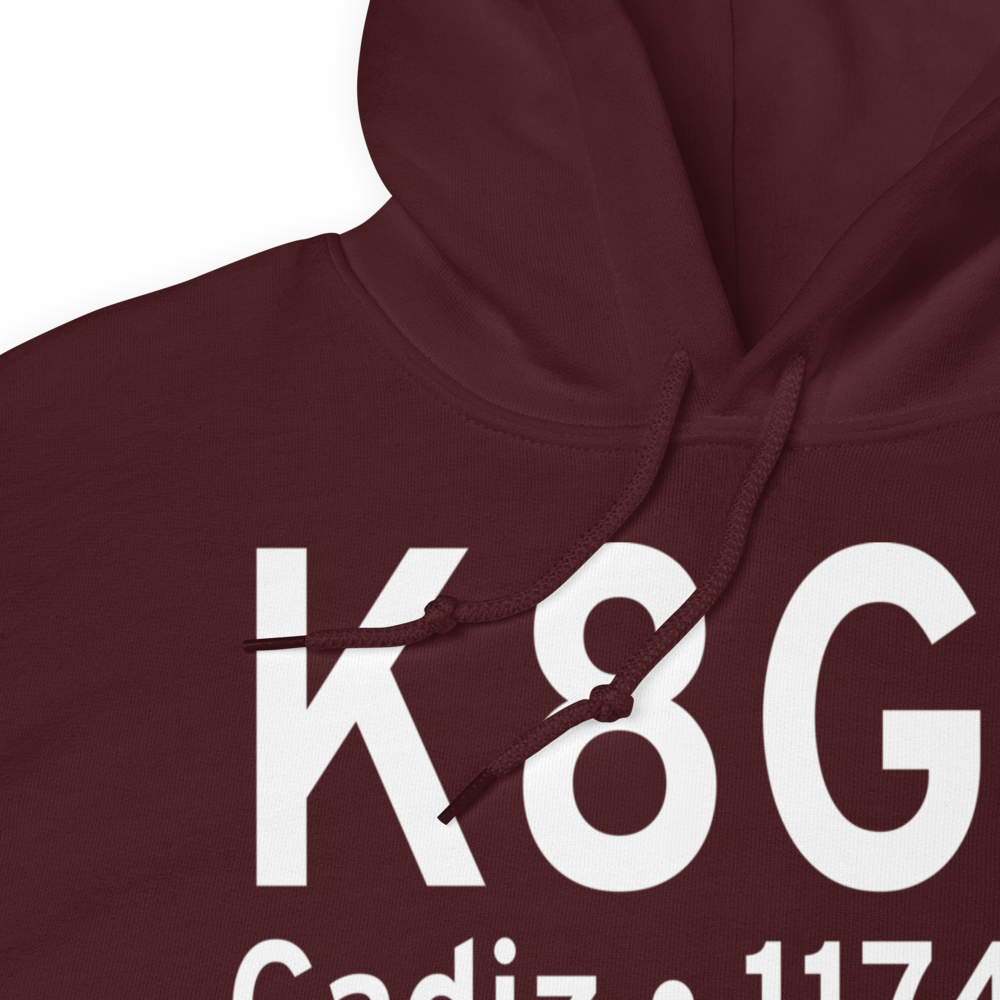 Harrison County Airport (K8G6) ICAO Hoodie Sweatshirt 