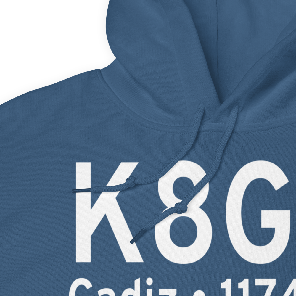 Harrison County Airport (K8G6) ICAO Hoodie Sweatshirt 