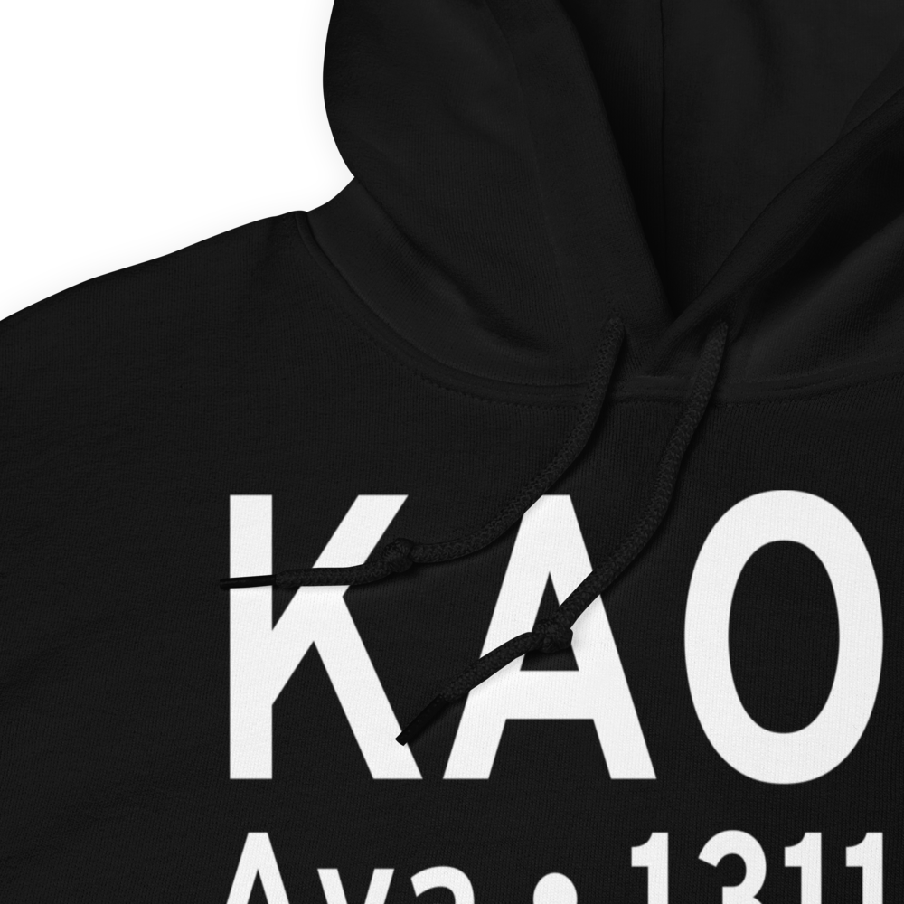 Ava Bill Martin Memorial Airport (KAOV) ICAO Hoodie Sweatshirt 