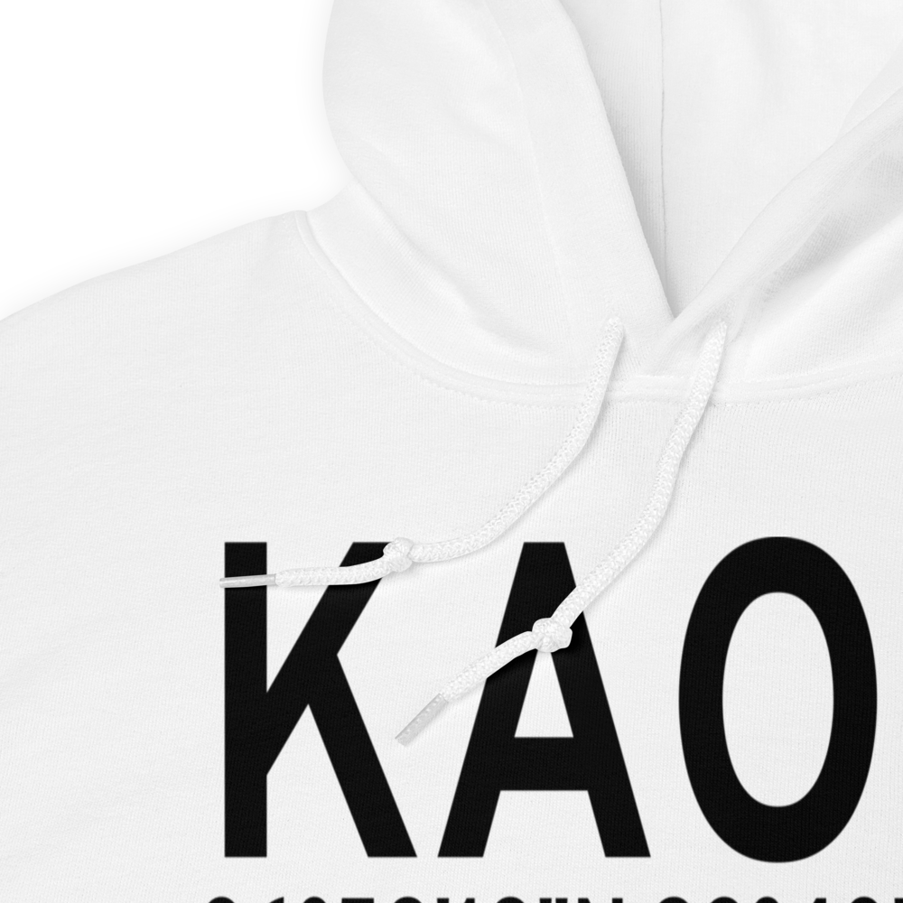 Ava Bill Martin Memorial Airport (KAOV) ICAO Hoodie Sweatshirt 