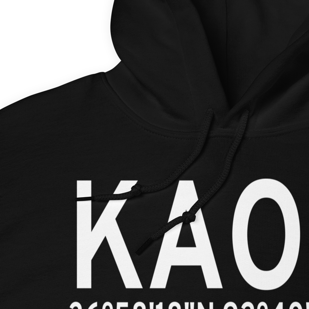 Ava Bill Martin Memorial Airport (KAOV) ICAO Hoodie Sweatshirt 