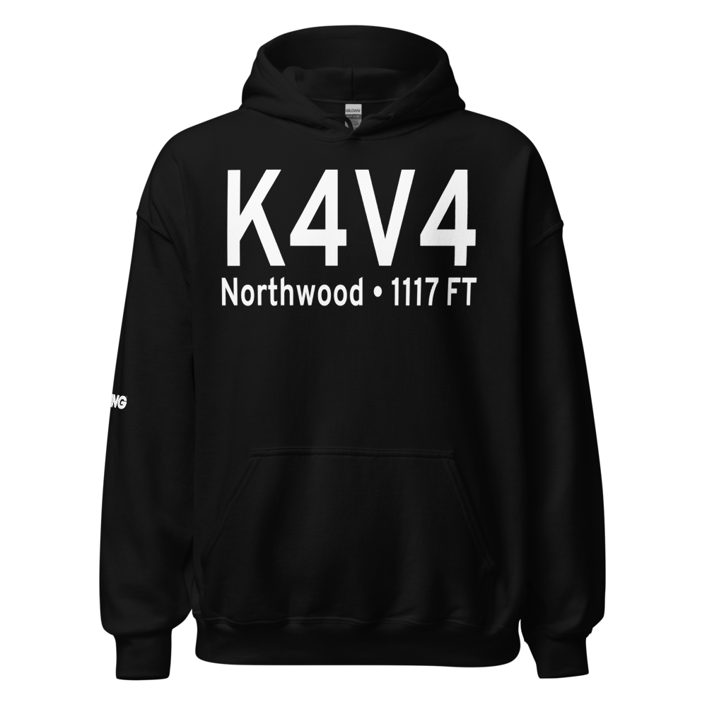Northwood Municipal Vince Field (K4V4) ICAO Hoodie Sweatshirt 