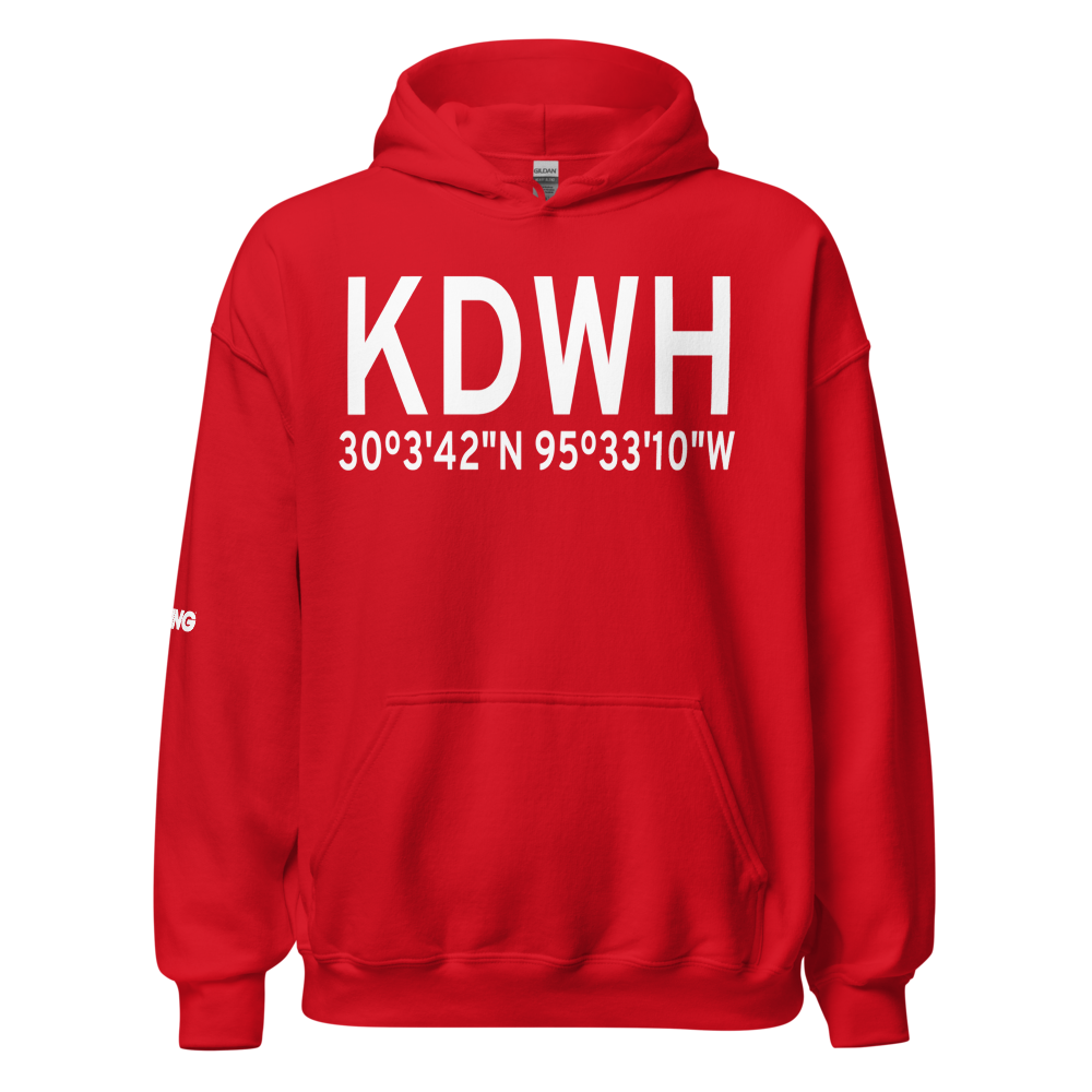 David Wayne Hooks Memorial Airport (KDWH) ICAO Hoodie Sweatshirt 