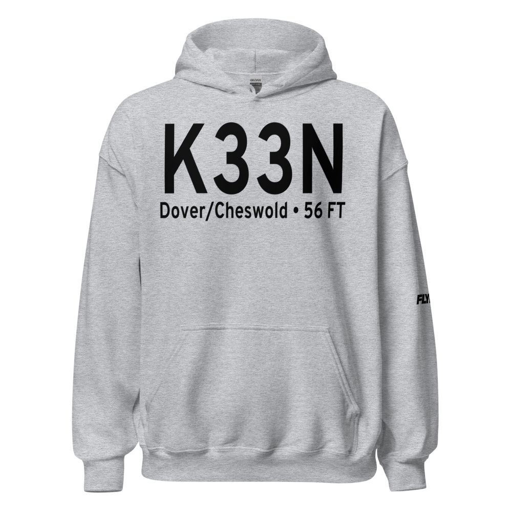 Delaware Airpark (K33N) ICAO Hoodie Sweatshirt 