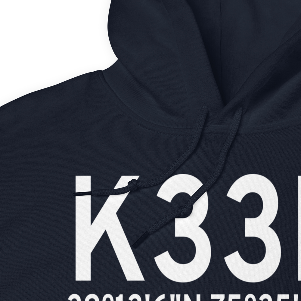 Delaware Airpark (K33N) ICAO Hoodie Sweatshirt 