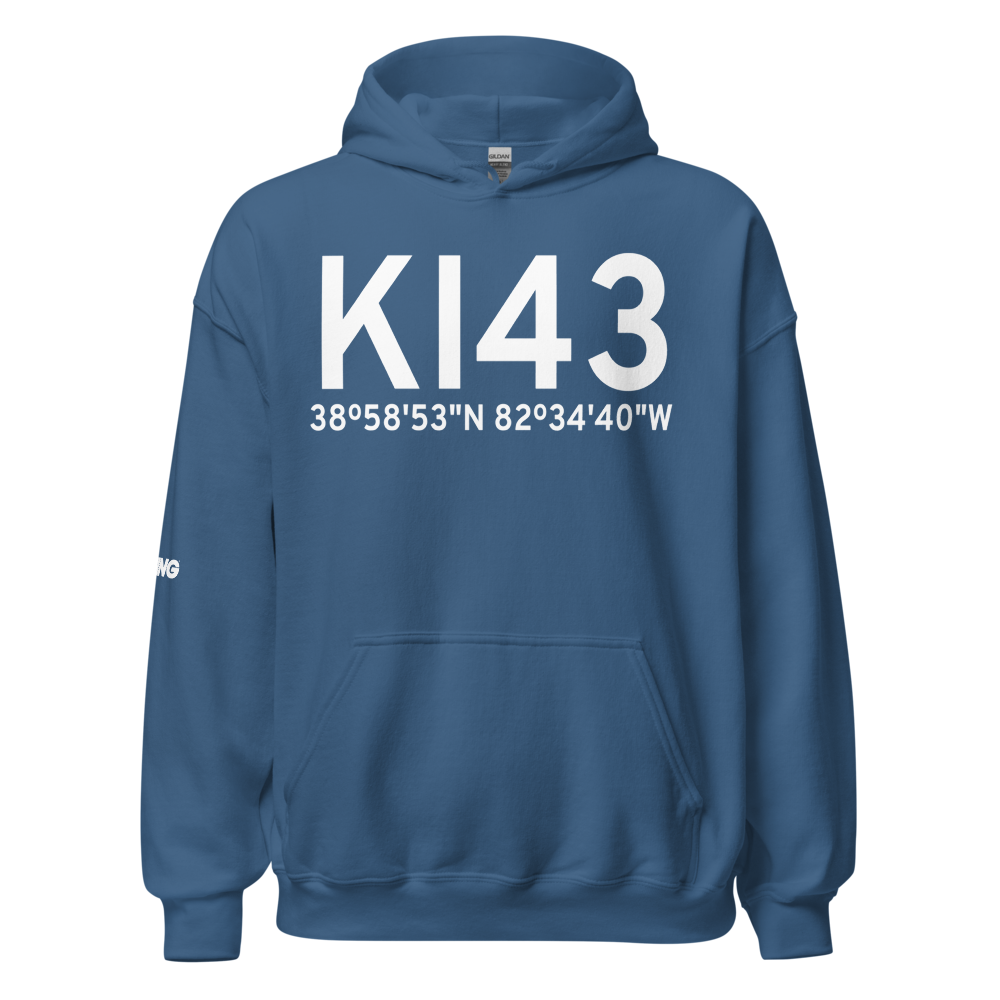 James A Rhodes Airport (KI43) ICAO Hoodie Sweatshirt 