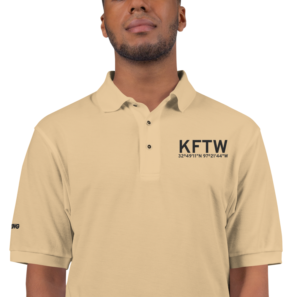 Fort Worth Meacham International Airport (KFTW) ICAO Port Authority Embroidered Polo Shirt 