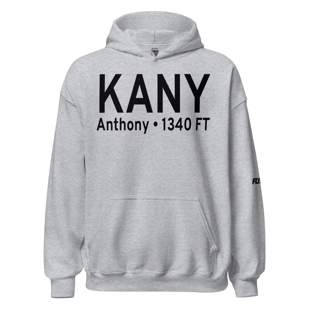 Anthony Municipal Airport (KANY) ICAO Hoodie Sweatshirt 