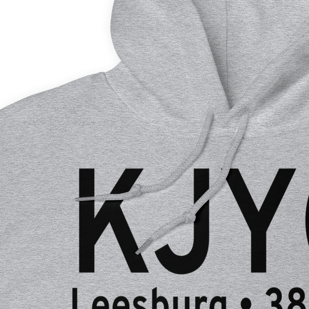 Leesburg Executive Airport (KJYO) ICAO Hoodie Sweatshirt 