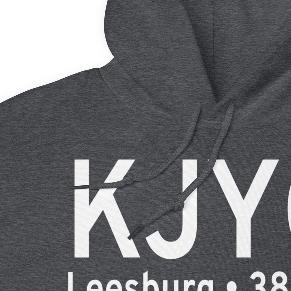 Leesburg Executive Airport (KJYO) ICAO Hoodie Sweatshirt 