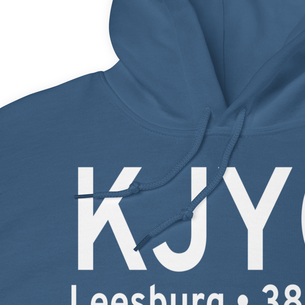 Leesburg Executive Airport (KJYO) ICAO Hoodie Sweatshirt 