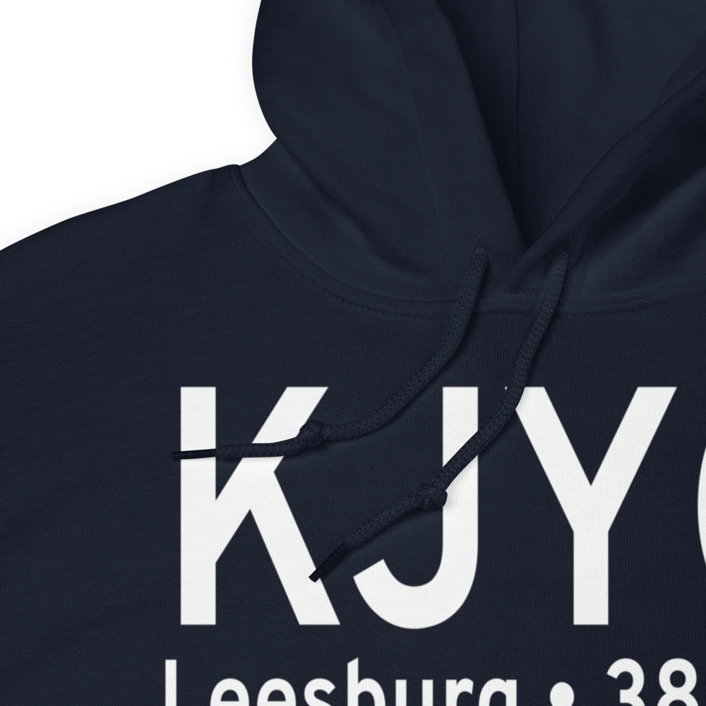 Leesburg Executive Airport (KJYO) ICAO Hoodie Sweatshirt 