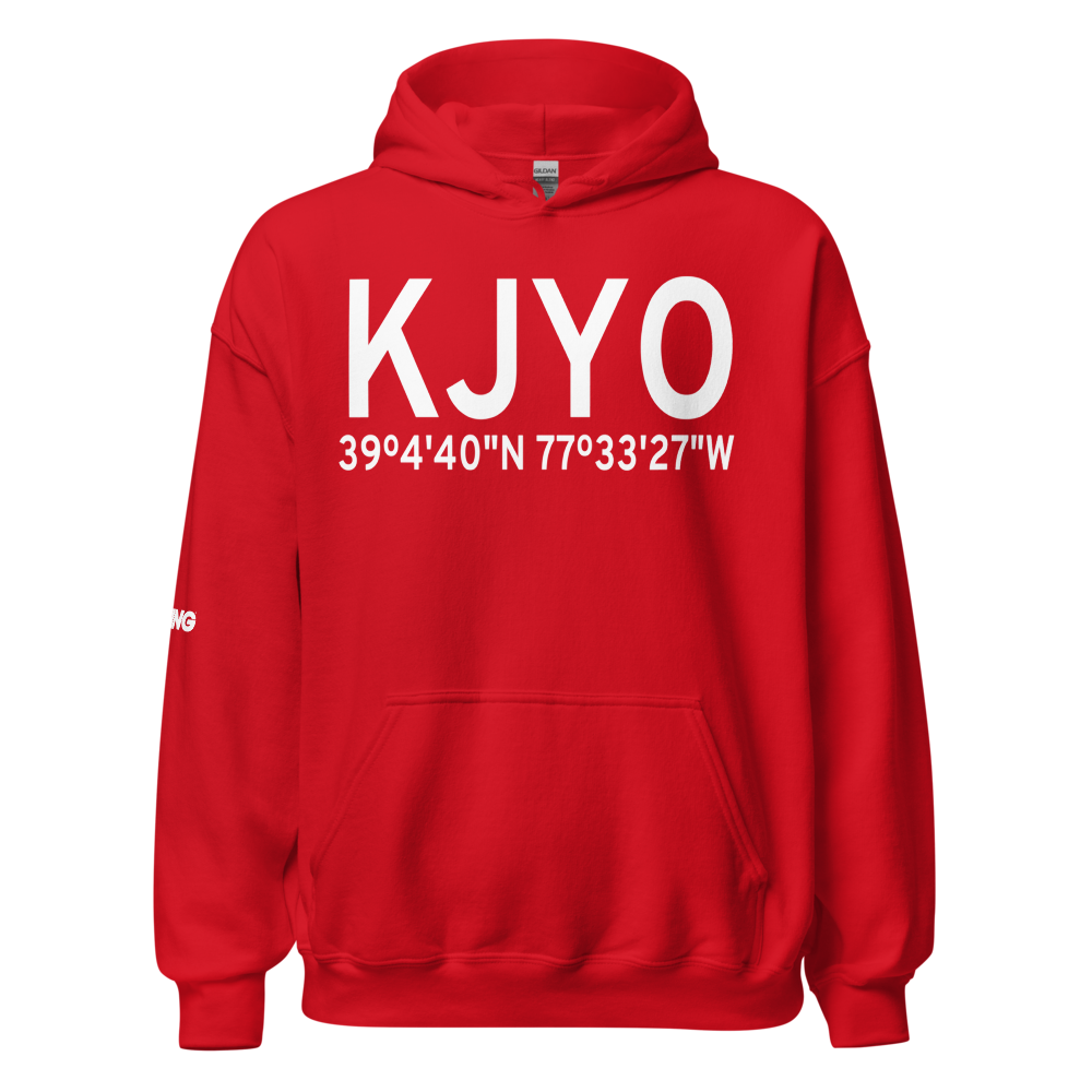 Leesburg Executive Airport (KJYO) ICAO Hoodie Sweatshirt 