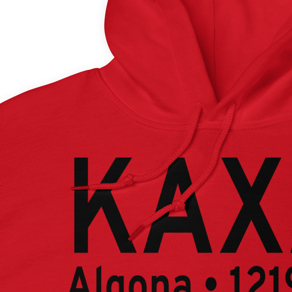 Algona Municipal Airport (KAXA) ICAO Hoodie Sweatshirt 