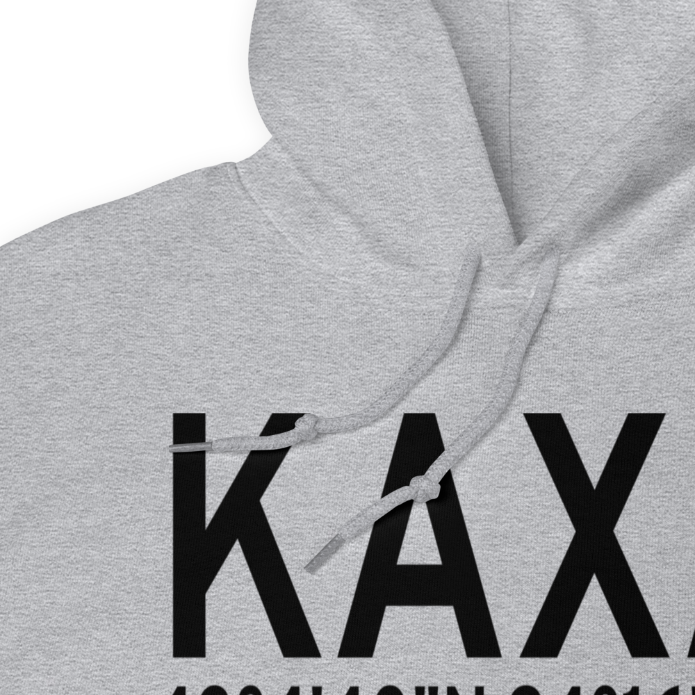 Algona Municipal Airport (KAXA) ICAO Hoodie Sweatshirt 