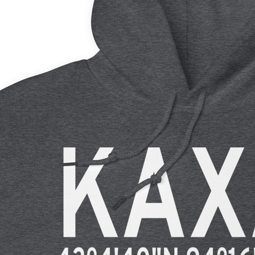 Algona Municipal Airport (KAXA) ICAO Hoodie Sweatshirt 